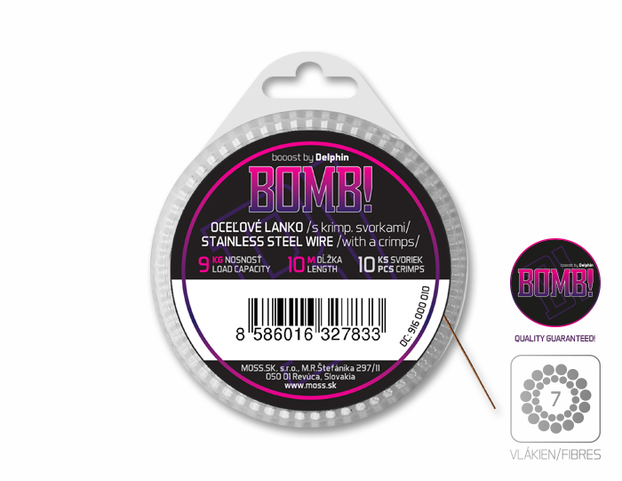 Stahldraht BOMB! mit Crimps /7 Edelstahlfäden – Bild 2