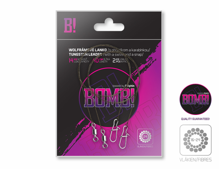Wolfram Vorfach BOMB! mit Wirbel und Karabiner – Bild 2