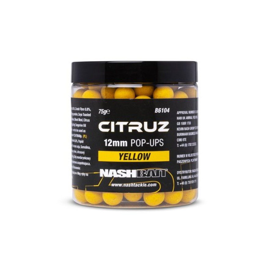 Nash Bait Citruz Pop Ups Yellow 12mm